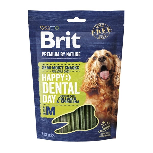 BRIT Premium Dog Dental Semi-moist Snack M Zahnpflege-Snack für kleine und mittelgroße Hunde 0,18 kg