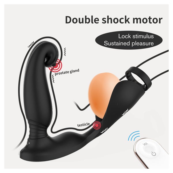 PLACE TIME -Prostatavibrator mit Penis und Hodenring 1 St