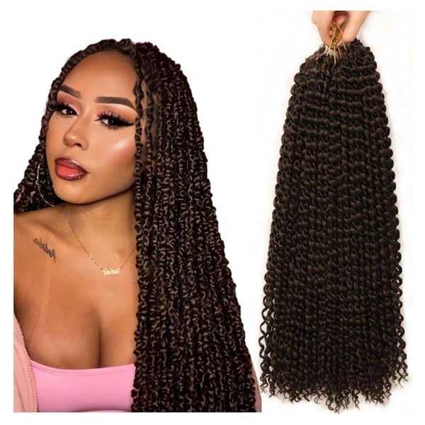Häkelhaar Twist Wasserwellen 51 cm 7 Packs 4# 24inch (7er Pa 1 St