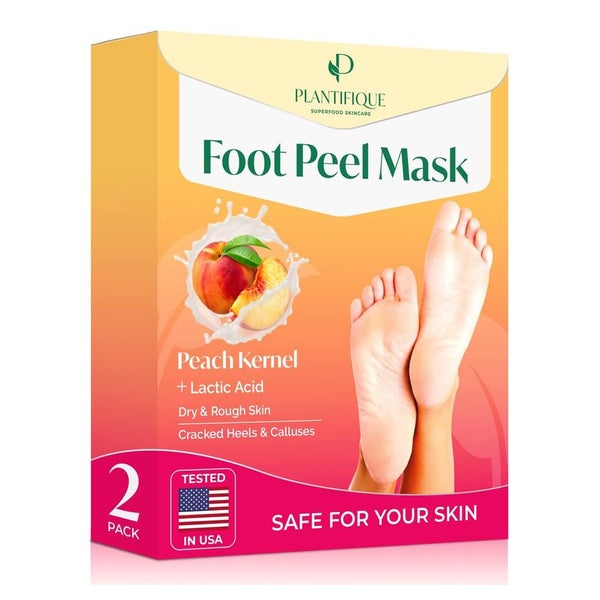 Fußmaske - Hornhaut Socken - Fussmaske Pfirsich 2 Paar Hornhautentferner Socken 2 St