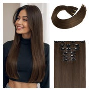 Extensions Clip in 6 Stück glatt lang synthetisch 61 CM Kast 1 St