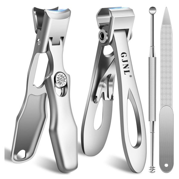 GJNL Nagelknipser Set für dicke Nägel | Extra breite Öffnung, gerade Klinge
