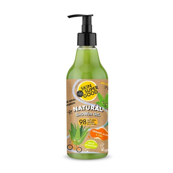 Skin Super Good Natürliches Bio Aloe Vera Badegel mit Diffusor 500ml 0,5 l