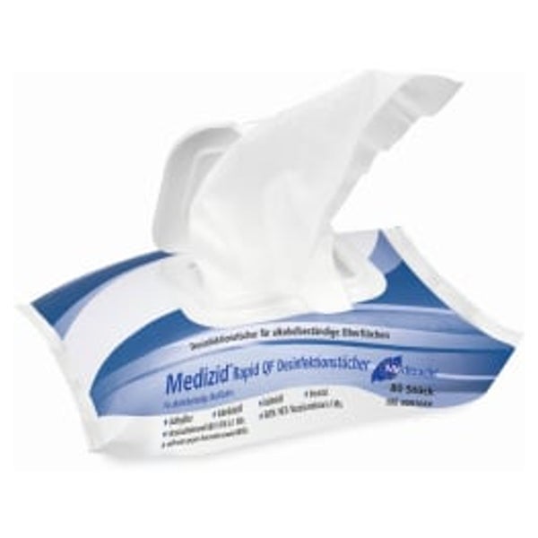 Meditrade Medizid® Rapid QF Desinfektionstücher, alkoholische Hygienetücher - Flowpack = 80 Stück