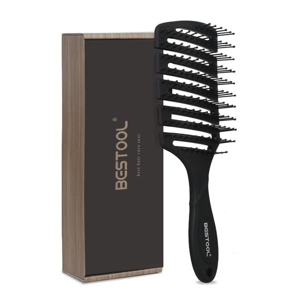 BESTOOL Entwirrbürste Haarbürste für Damen Herren Kinder gla 1 St