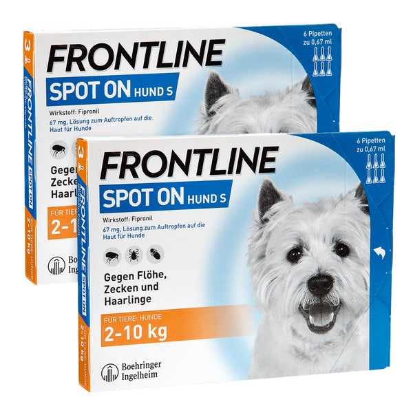 FRONTLINE SPOT-ON - Hund S 2-10 kg Set 2X6 St