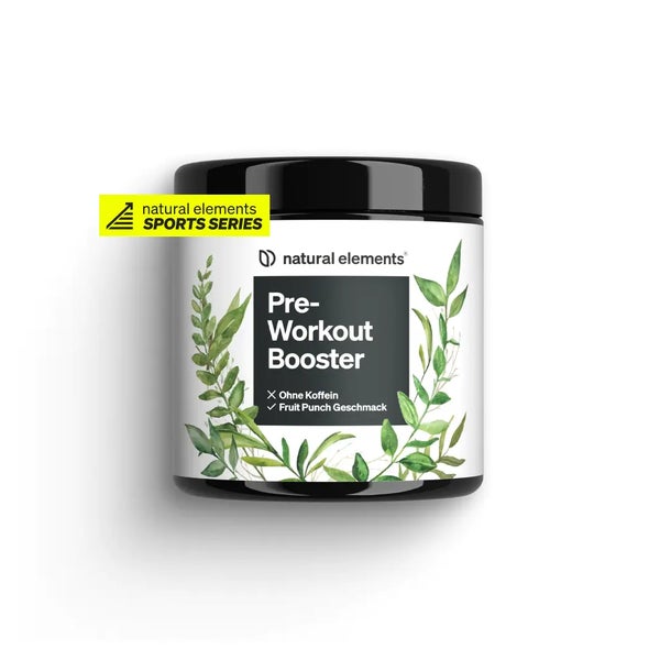 Pre Workout Booster – ohne Koffein – Fruit Punch Geschmack – mit Niacin, Ginseng & BCAA – vegan, koffeinfrei – in Deutschland produziert & laborgeprüft 420 g