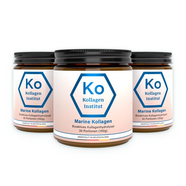 Kollagen Institut® Marine Kollagen Pulver 3er Set 3 x 150 g