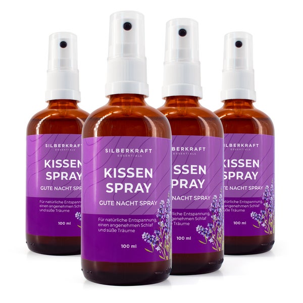 Silberkraft Lavendelspray Glas 4 x 100 ml 400 ml