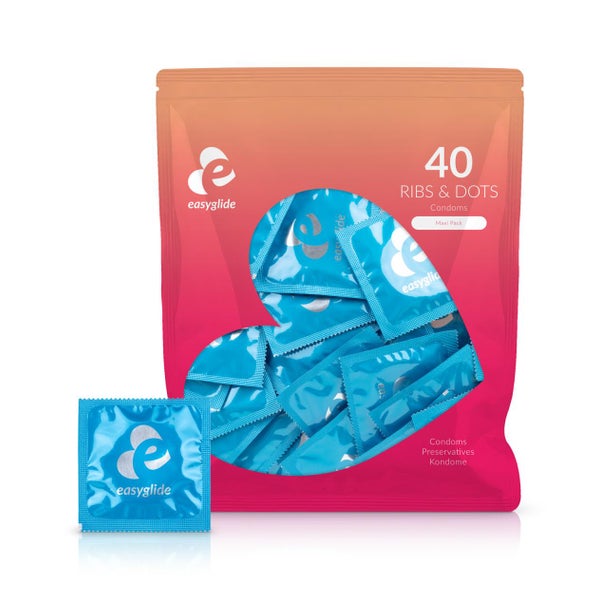 «Ribs & Dots» Kondome - 40er Pack, Rippen & Noppen (40 Kondome) 40 St