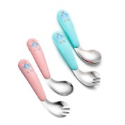 4 Teilig Besteck Set Lernlöffel Löffel Gabel 1 St