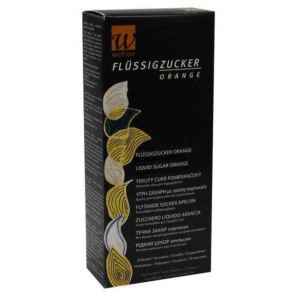 Wellion Flüssigzucker Orange Beutel 130 ml