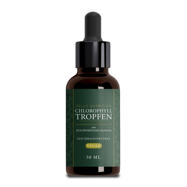 Hello Nutrition® Chlorophyll Tropfen | flüssige Formel für den Alltag 50 ml