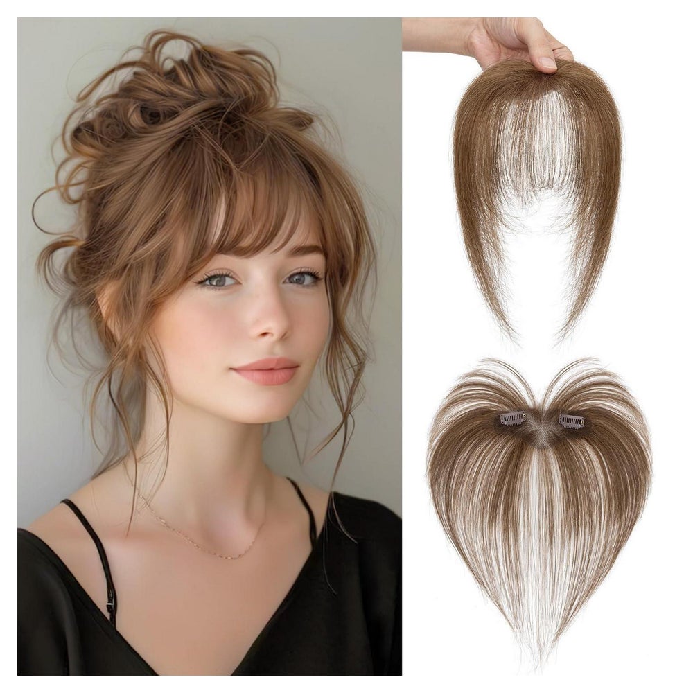 Perücke Clipin Echthaar Pony Haarteil Luft 10.5g 04 Schokola 1 St