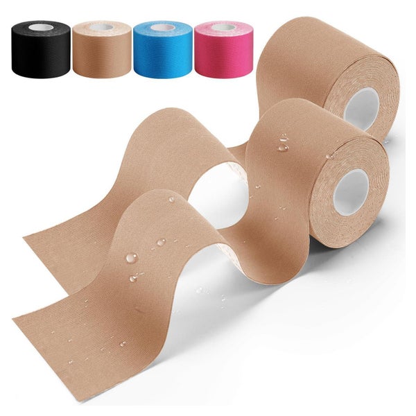 HONYAO Kinesiotape 2 Rollen (5m x 5cm) - Sporttape für Gelenke & Muskeln