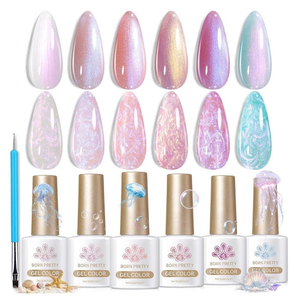 Nagellack UV Gel Aurora Perle Glitzer Nagelkunst DIY Nebelfe 1 St