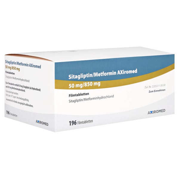 SITAGLIPTIN/Metformin AXiromed 50 mg/850 mg FTA 196 St