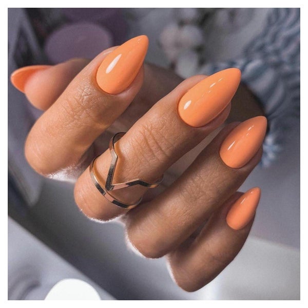 Acrylnägel PressOn Fingernägel FullCover Mandel 30 Orange 1 St