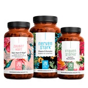 Produktabbildung: Alltagsheldin Paket: Beauty Vitamine, B-Vitamine & Mönchspfeffer + Inositol in einem veganen Bundle - ZAUBERHAFT, NERVENSTARK & FRAUENSTÄRKE - NATURTREU® 172.4 g