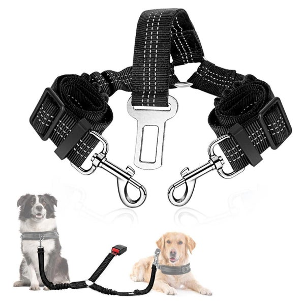 SlowTon Anschnallgurt Hund Auto Verstellbarer Sicherheitsgur 1 St