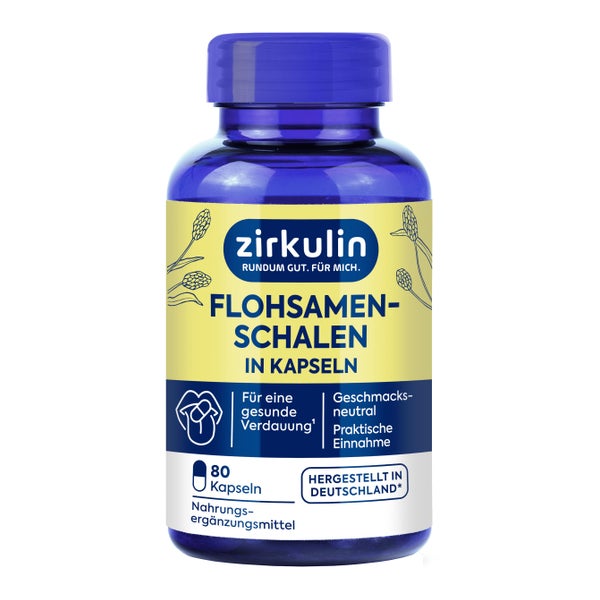 Zirkulin Flohsamenschalen Kapseln | 80 Stück 84,2 g