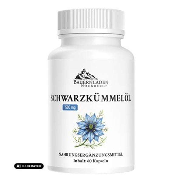 Bauernladen Nockberge | Schwarzkümmelöl 1.500 mg 60 St