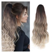 Ponytail Extensions Zopf 45 cm 140g Braun Ombre Blond mix Br 1 St