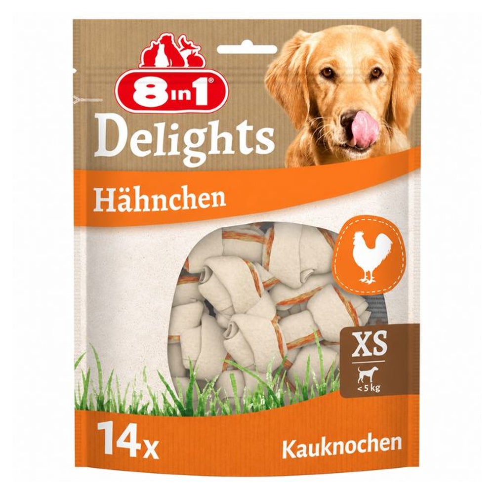 8in1 Delights Chicken Knochen XS 14 St