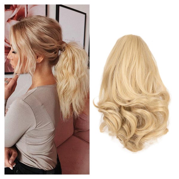 Haar Extensions Zopf Ponytail 30 cm 110g Aschblond mischen B 1 St