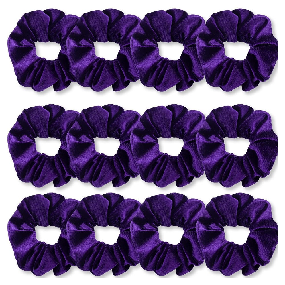Haargummis Samt Pferdeschwanzhalter Damen Mädchen 12 Purple 1 St