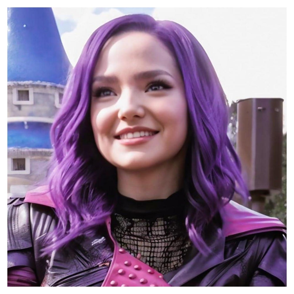 Perücke Damen kurz Bob Locken Afro Mittelteil violett Dunkel 1 St