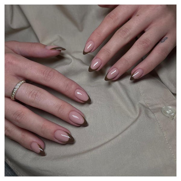 Fingernägel Press On French Tip 30 Stück Kurz Acryl Mandel B 1 St