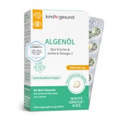 Produktabbildung: Omega 3 Kapseln Kinder, vegan aus Algenöl – White Omega Kids 90 St