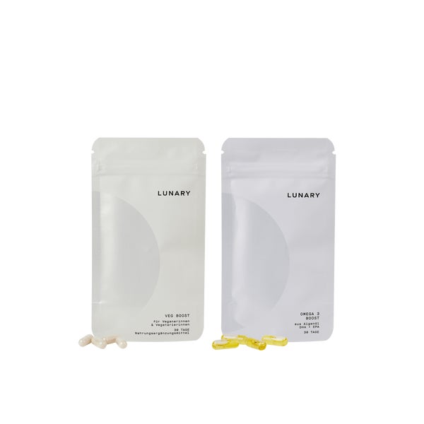 LUNARY Veg Boost - bei veganer und vegetarischer Ernährung, Vitamin B12, Omega-3, Eisen 2x30 St
