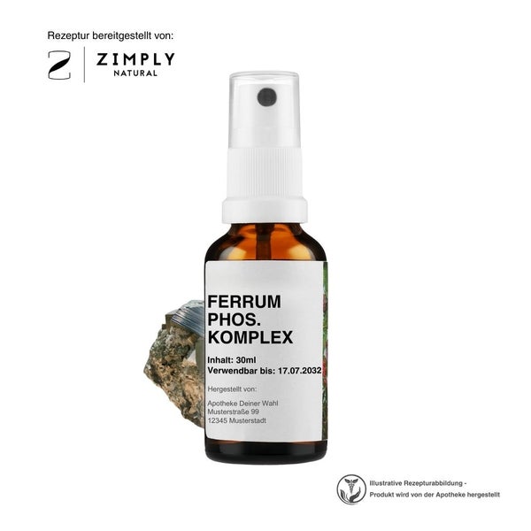 Zimply Natural FERRUM PHOSPHORICUM KOMPLEX - Pflanzbasierte Rezeptur 30 ml