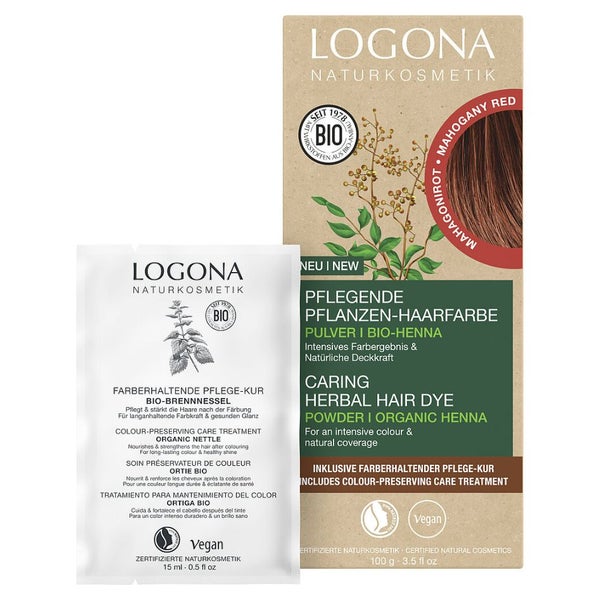 Logona Pflegende Pflanzen-Haarfarbe Pulver Mahagonirot Bio 100 g