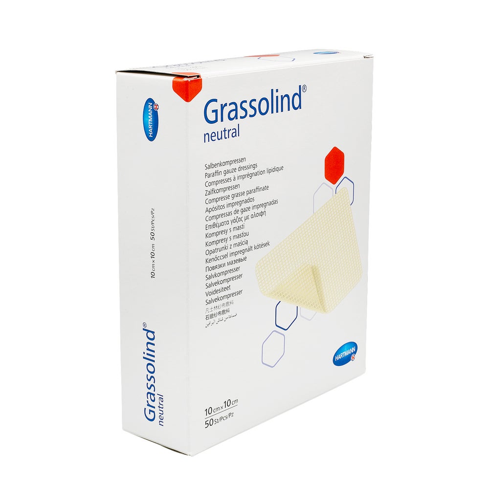 Grassolind Salbenkompressen 10x10 cm ste 50 St