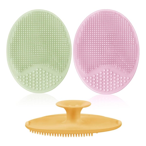 Aolso Baby-Badebürste 3er Set - Silikon Kopfhaut-Massage & Gesichtsreiniger