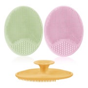Aolso Baby-Badebürste 3er Set - Silikon Kopfhaut-Massage & Gesichtsreiniger