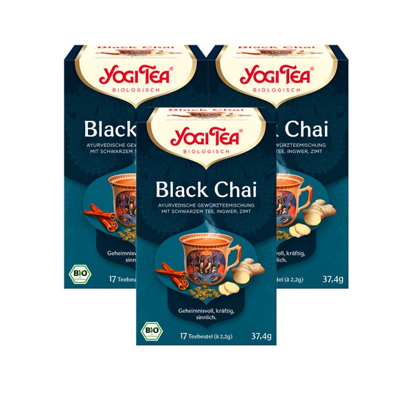 Yogi Tea - Black Chai Bio Gewürztee | 3 x 37,4g 3x17 St