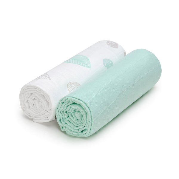 T-TOMI Mulltücher EXCLUSIVE COLLECTION Mint leafs 2 St