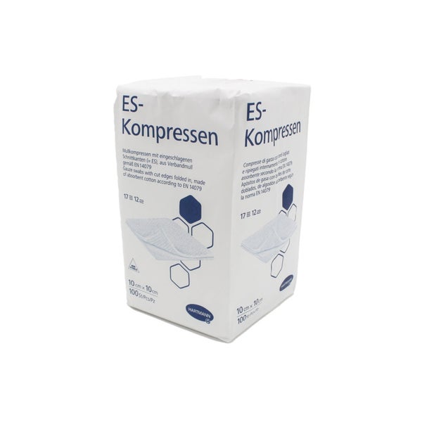 ES Mullkompressen, unsteril, 10 x 10 cm, 17-fädig, 12-fach 1000 St