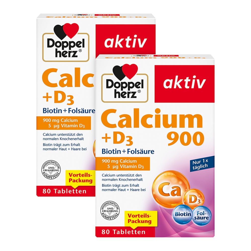 Doppelherz Calcium 900+d3 Tabletten 2X80 St