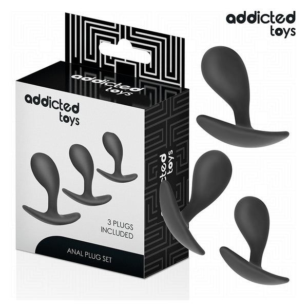 Addicted Toys - Geschwungener Analplug Silikon Set