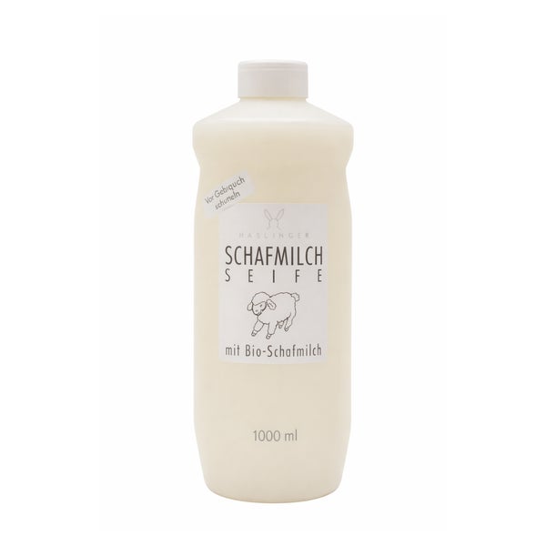 Haslinger Schafmilch Flüssigseife – hautschonende Reinigung 1000 ml