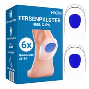 HIXO Fersenkissen Fersenpolster aus Silikon für Damen (35-39) 6 St