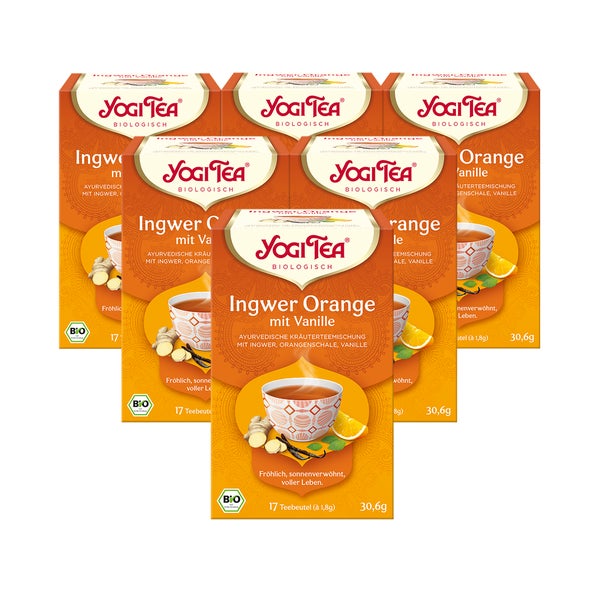 Yogi Tea - Ingwer Orange Bio Gewürztee | 6 x 30,6g 6x17 St