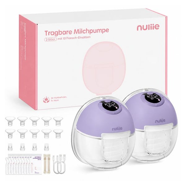 Nuliie Milchpumpe Elektrisch tragbar Violet 1 St
