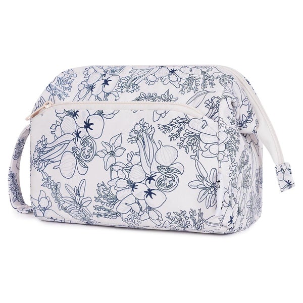 Kulturtasche Kosmetiktasche Damen Reise Z-dunkelblaue Blumen 1 St