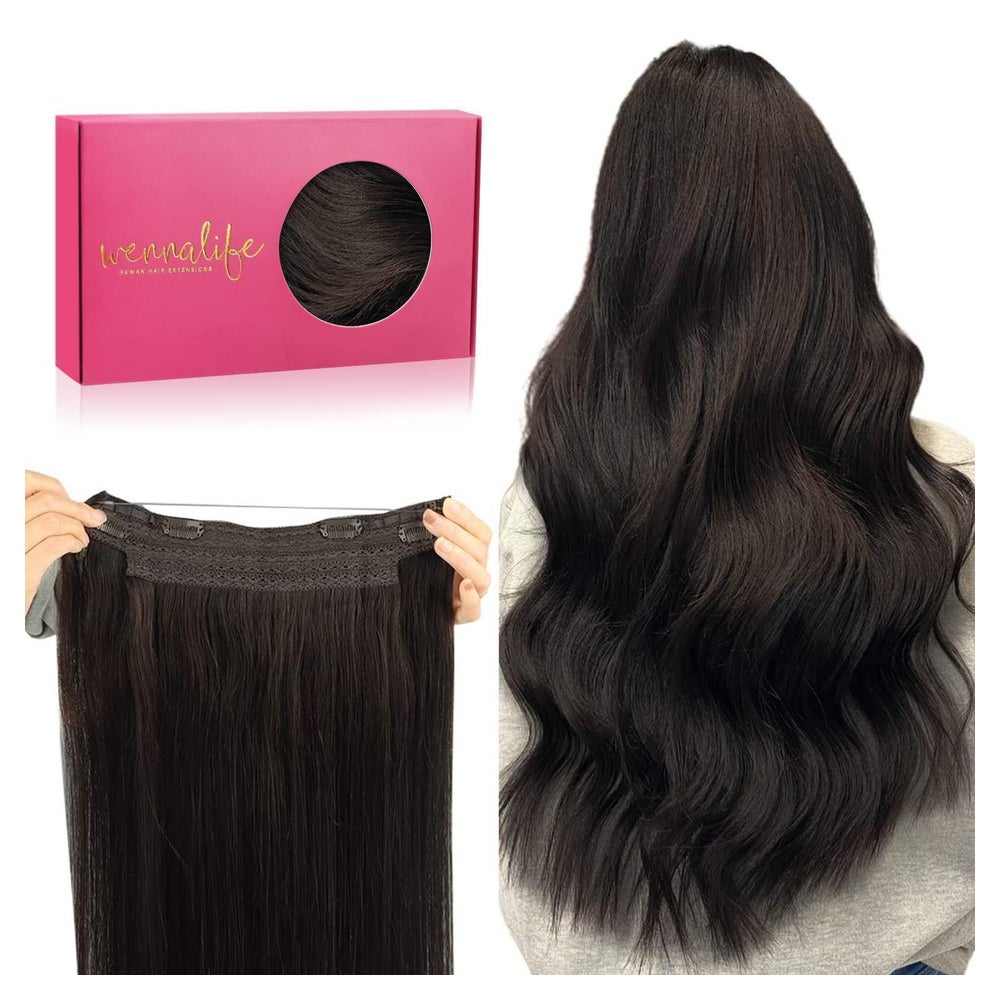 Haarverlängerung Echthaar Remy Draht Fishline 45cm-95g #2 Du 1 St